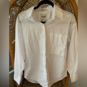 ABERCROMBIE oversized white button up